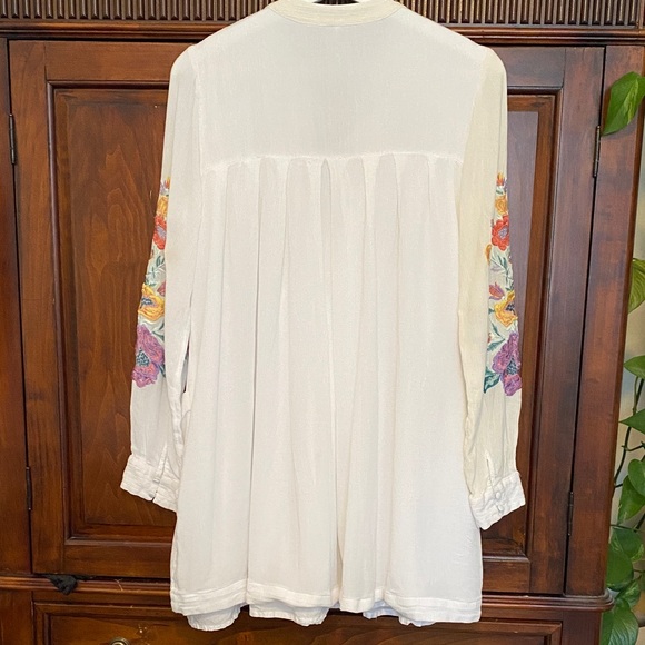 Free People Mia Embroidered Mini Dress Long Sleeves Fully Lined Size XS - Picture 5 of 16